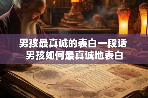 男孩最真诚的表白一段话 男孩如何最真诚地表白