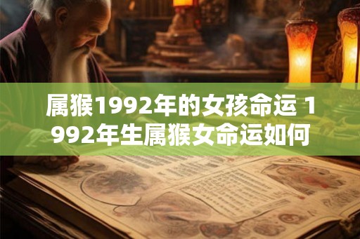 属猴1992年的女孩命运 1992年生属猴女命运如何
