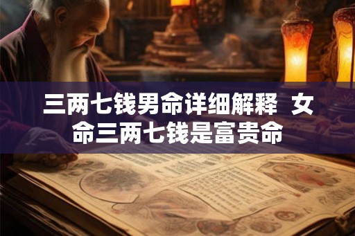 三两七钱男命详细解释  女命三两七钱是富贵命