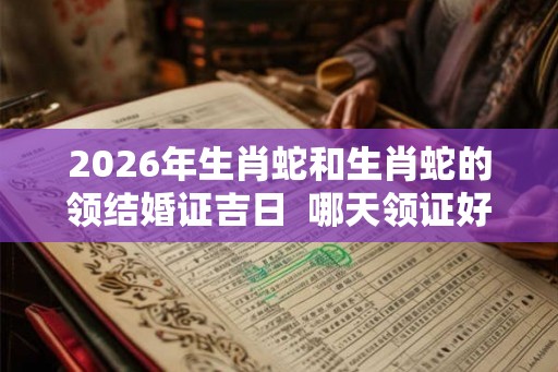 2026年生肖蛇和生肖蛇的领结婚证吉日  哪天领证好