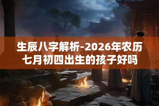 生辰八字解析-2026年农历七月初四出生的孩子好吗