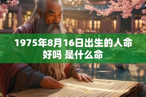 1975年8月16日出生的人命好吗 是什么命