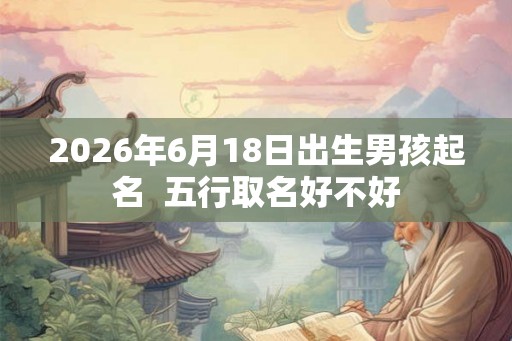 2026年6月18日出生男孩起名  五行取名好不好