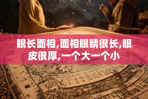 眼长面相,面相眼睛很长,眼皮很厚,一个大一个小
