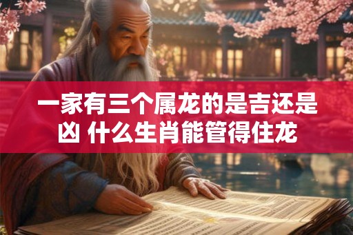 一家有三个属龙的是吉还是凶 什么生肖能管得住龙