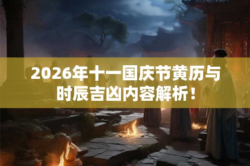 2026年十一国庆节黄历与时辰吉凶内容解析！