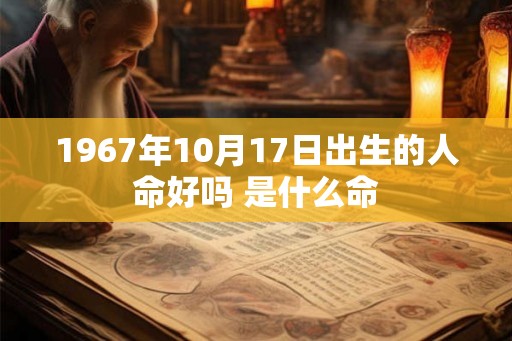 1967年10月17日出生的人命好吗 是什么命