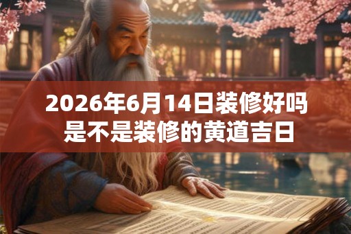 2026年6月14日装修好吗 是不是装修的黄道吉日