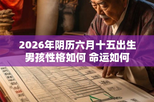 2026年阴历六月十五出生男孩性格如何 命运如何