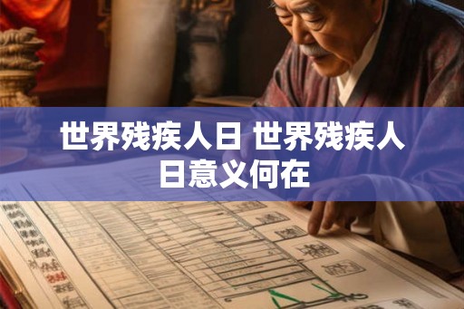 世界残疾人日 世界残疾人日意义何在