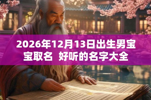 2026年12月13日出生男宝宝取名 好听的名字大全 2026年12月13日出生男宝宝取名 好听的名字大全