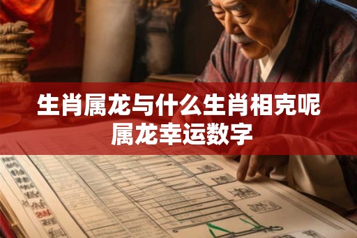 生肖属龙与什么生肖相克呢 属龙幸运数字