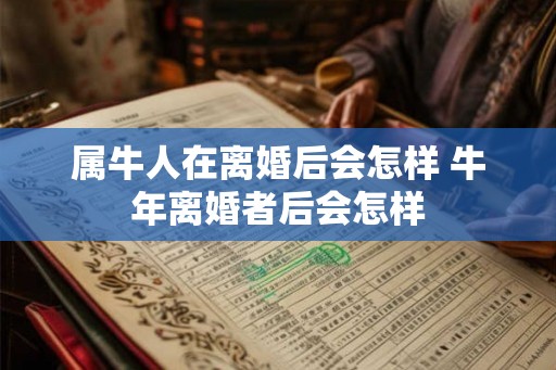 属牛人在离婚后会怎样 牛年离婚者后会怎样
