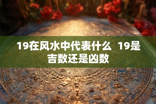 19在风水中代表什么  19是吉数还是凶数