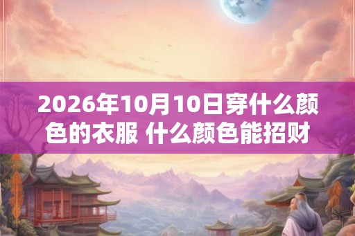 2026年10月10日穿什么颜色的衣服 什么颜色能招财