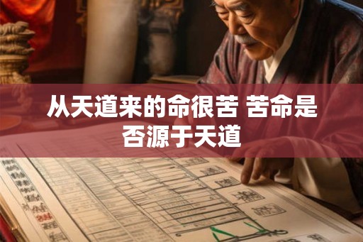 从天道来的命很苦 苦命是否源于天道