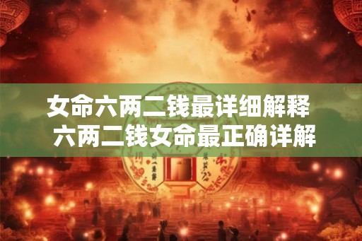 女命六两二钱最详细解释  六两二钱女命最正确详解