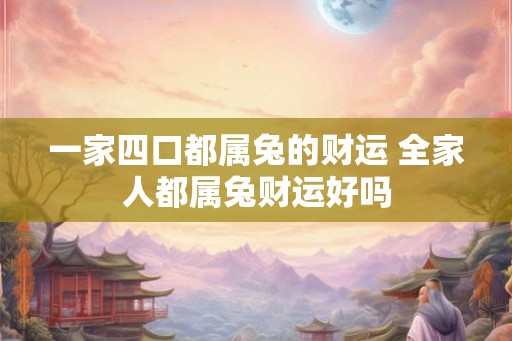 一家四口都属兔的财运 全家人都属兔财运好吗