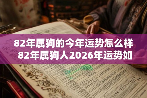 82年属狗的今年运势怎么样 82年属狗人2026年运势如何