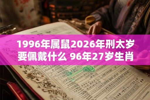 1996年属鼠2026年刑太岁要佩戴什么 96年27岁生肖鼠犯太岁怎么化解
