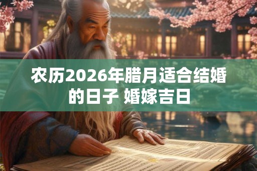 农历2026年腊月适合结婚的日子 婚嫁吉日