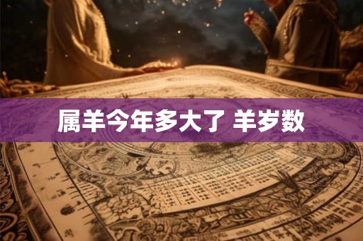 属羊今年多大了 羊岁数