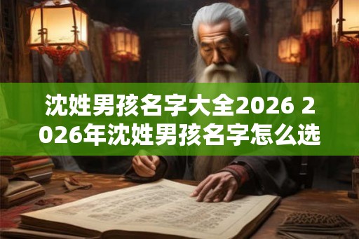 沈姓男孩名字大全2026 2026年沈姓男孩名字怎么选