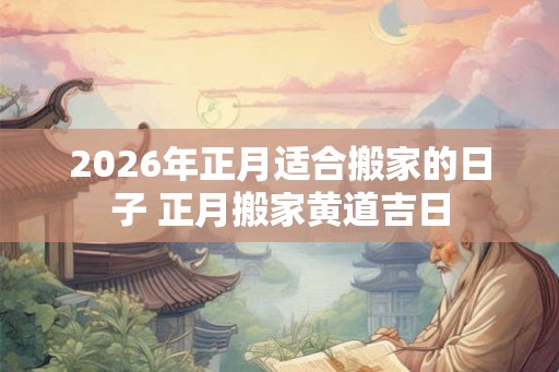 2026年正月适合搬家的日子 正月搬家黄道吉日 2026年正月适合搬家的日子 正月搬家黄道吉日
