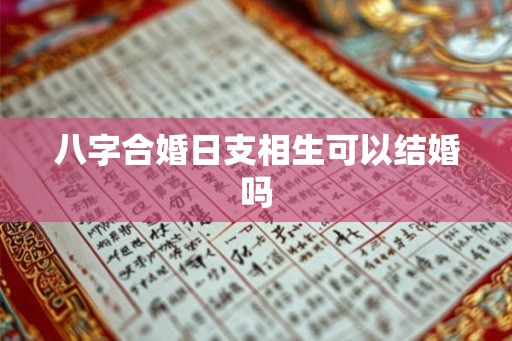 八字合婚日支相生可以结婚吗