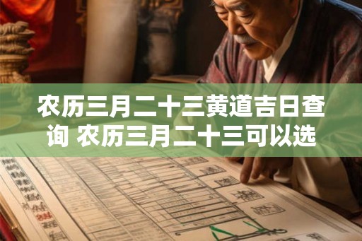 农历三月二十三黄道吉日查询 农历三月二十三可以选黄道吉日吗