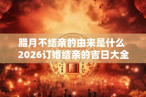 腊月不结亲的由来是什么 2026订婚结亲的吉日大全 腊月不结亲的由来是什么 2026订婚结亲的吉日大全