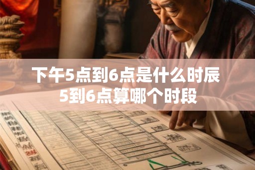 下午5点到6点是什么时辰 5到6点算哪个时段
