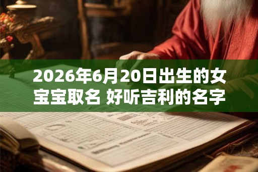 2026年6月20日出生的女宝宝取名 好听吉利的名字