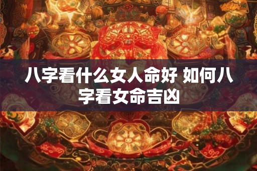 八字看什么女人命好 如何八字看女命吉凶
