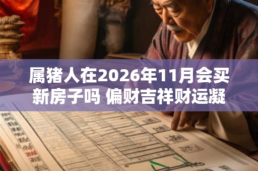 属猪人在2026年11月会买新房子吗 偏财吉祥财运凝聚