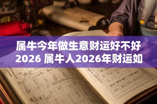 属牛今年做生意财运好不好2026 属牛人2026年财运如何