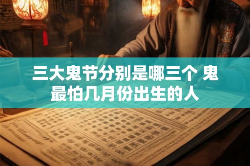 三大鬼节分别是哪三个 鬼最怕几月份出生的人