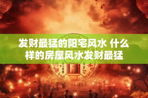 发财最猛的阳宅风水 什么样的房屋风水发财最猛