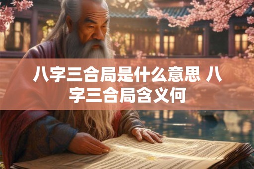 八字三合局是什么意思 八字三合局含义何