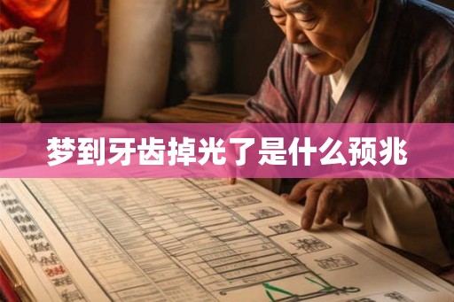 梦到牙齿掉光了是什么预兆