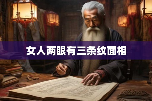 女人两眼有三条纹面相