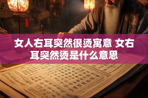 女人右耳突然很烫寓意 女右耳突然烫是什么意思