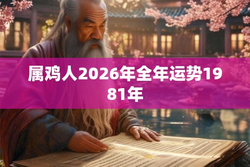属鸡人2026年全年运势1981年