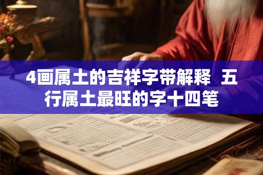 4画属土的吉祥字带解释  五行属土最旺的字十四笔