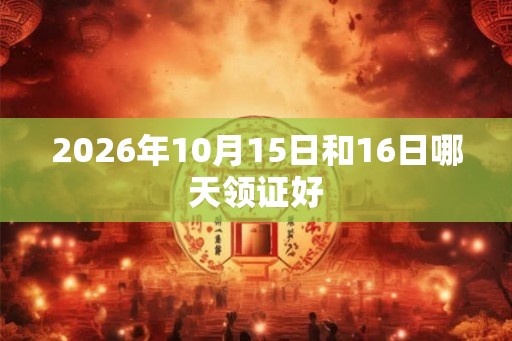 2026年10月15日和16日哪天领证好 2026年10月15日和16日哪天领证好