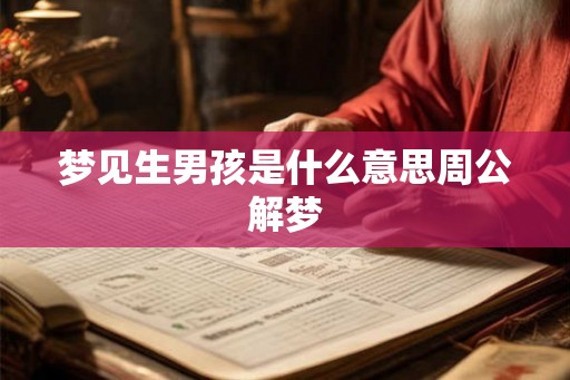 梦见生男孩是什么意思周公解梦