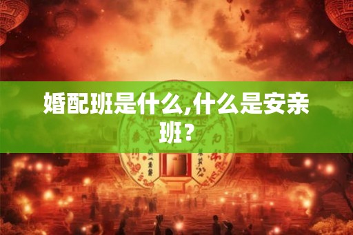 婚配班是什么,什么是安亲班？