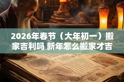 2026年春节（大年初一）搬家吉利吗 新年怎么搬家才吉利