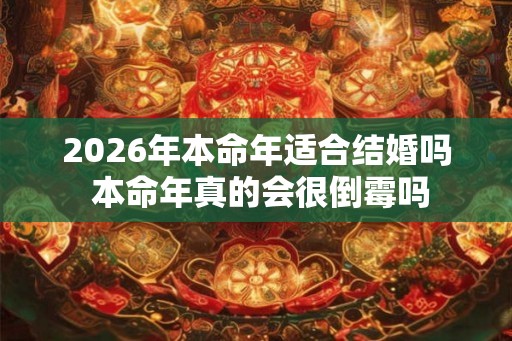 2026年本命年适合结婚吗 本命年真的会很倒霉吗