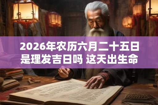 2026年农历六月二十五日是理发吉日吗 这天出生命好吗 2026年农历六月二十五日是理发吉日吗 这天出生命好吗